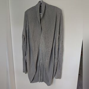 Lululemon Athletica Grey Transformation Wrap Open Front Cocoon Cardigan Cashmere
